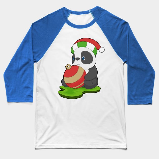 Panda Christmas Christmas bell Baseball T-Shirt by Markus Schnabel